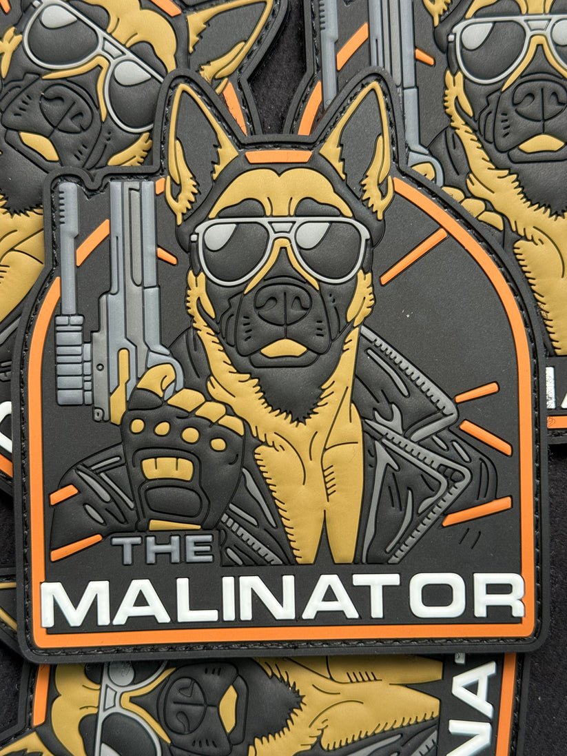 MALINATOR - Belgian Malinois - PVC Patch - Rear View Mirror Apparel