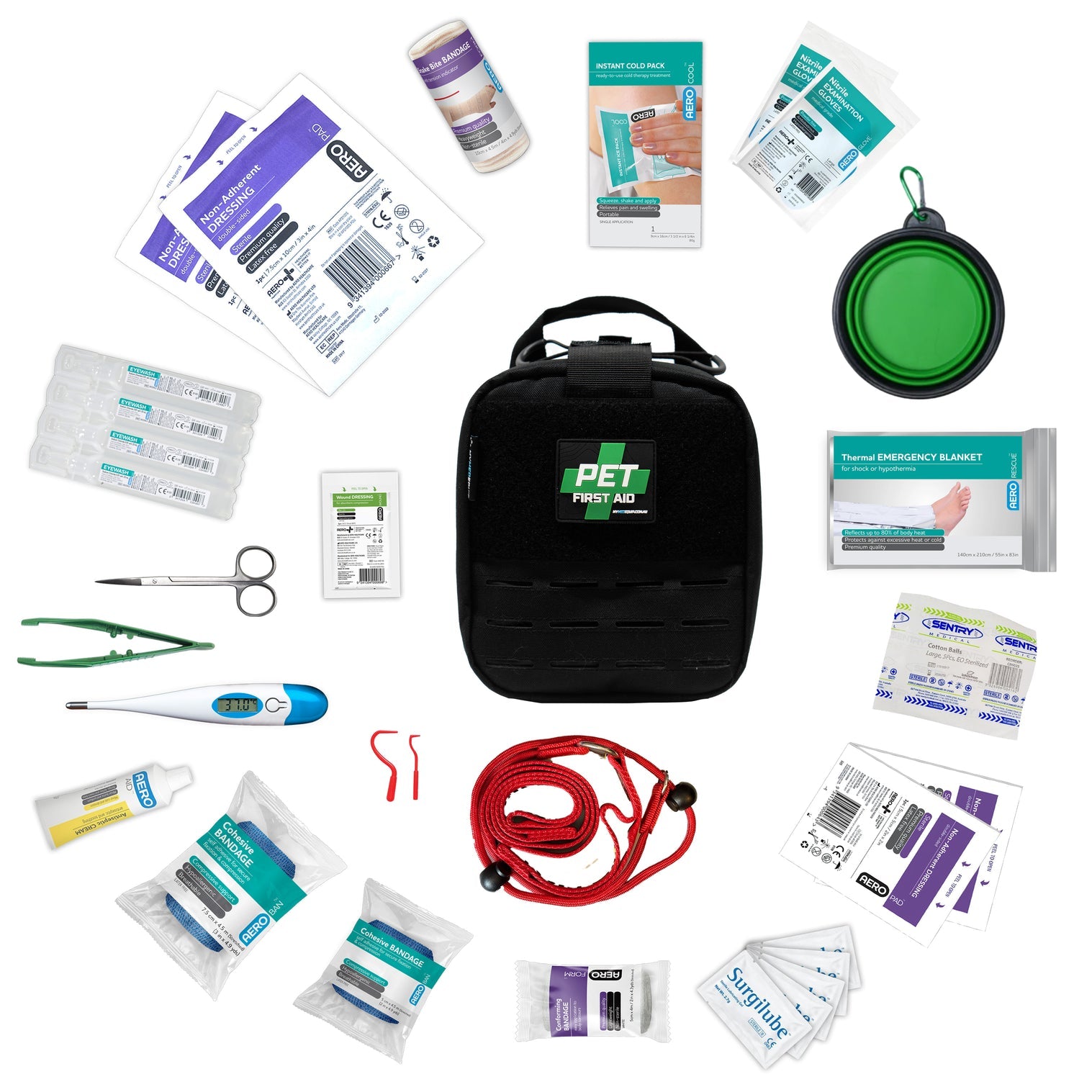 Low Risk Dog First Aid Kit - Black