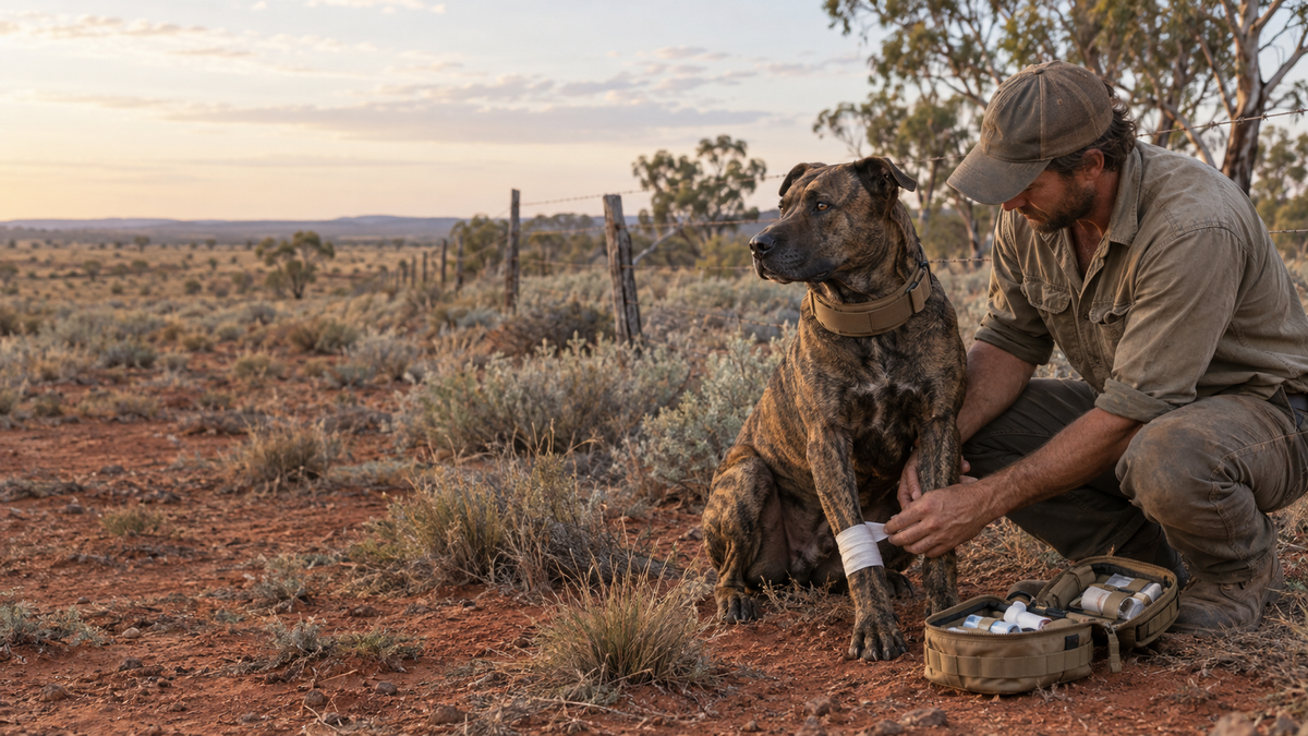 Hunting Dog First Aid in Australia: Managing Field Injuries from Wire, Wild Boar and Snake Bite