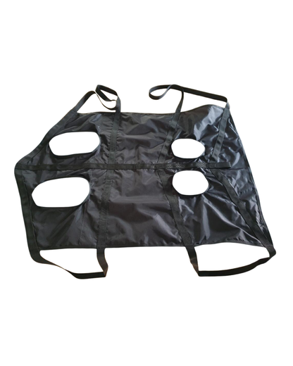 Canine litter carry canvas with leg holes and lifting straps